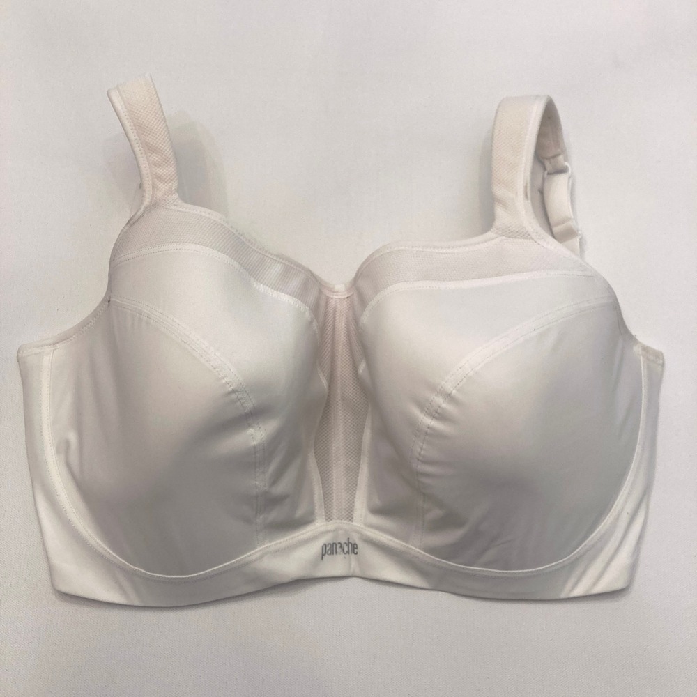 Panache Sports Bra 32J 5021 White Underwire Molded Padded Straps